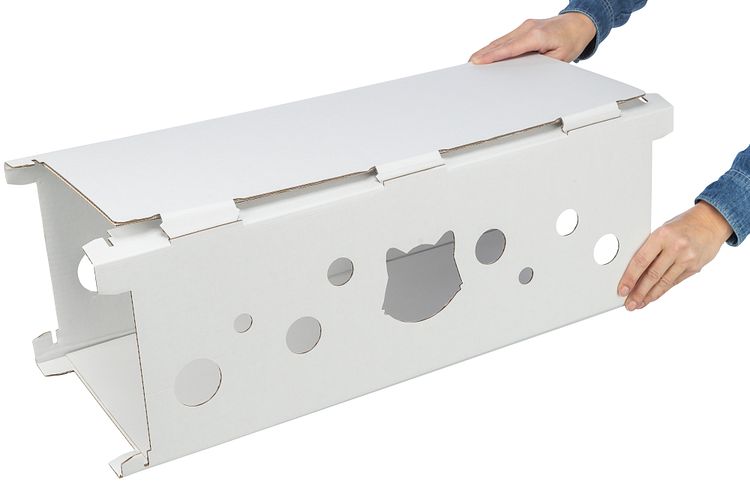 TRIXIE Katzenmöbel Finca Felice, Pappe, 125 × 62 × 62 cm, weiß