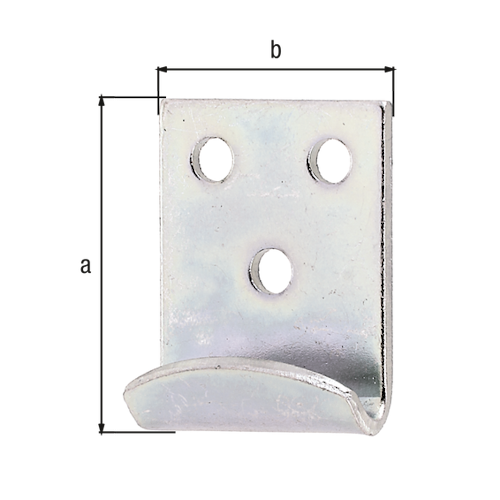 Alberts® Schließhaken für Kistenverschlüsse, gerade, galvanisch verzinkt dickschichtpassiviert, BxL 25x34 mm 347871