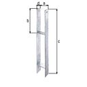 Vorschaubild Alberts® H-Pfostenträger 300x60x6mm Gesamtlänge 800mm für verschiedene Pfostenstärken