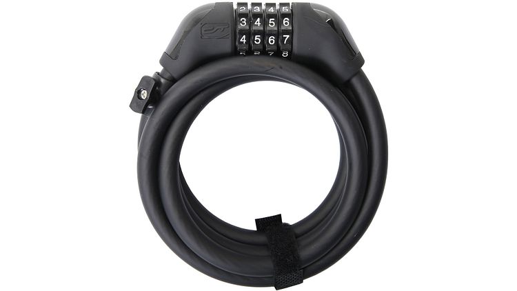 CONTEC Zahlen-Spiralkabelschloss PowerLoc 185 cm schwarz Ø 12 mm, Sicherheitsstufe: 6