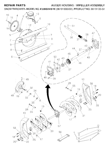 Husqvarna Schneefräsen/Fräsen 8024 STE, EU8024STE, 96191000202, 961910002, 2007-01