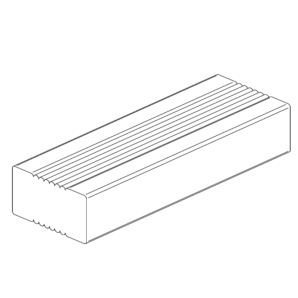 OSMO Terrassen Unterkonstruktion Bangkirai geriffelt / geriffelt-45x70x2740mm