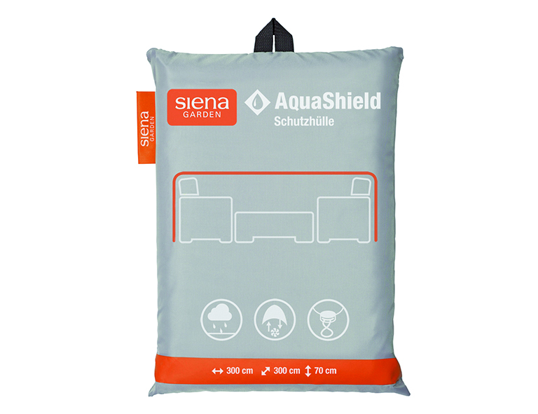 Siena Garden Loungehülle AquaShield 300 x 300 x 70 cm, 100 % Polyester Hellgrau - Abverkauf