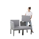 Vorschaubild Sieger Lounge Basis LUGO inkl. 1x Rücken- / Seitenelement + 1x Verbindungselement Aluminium Eisengrau - Abverkauf 
