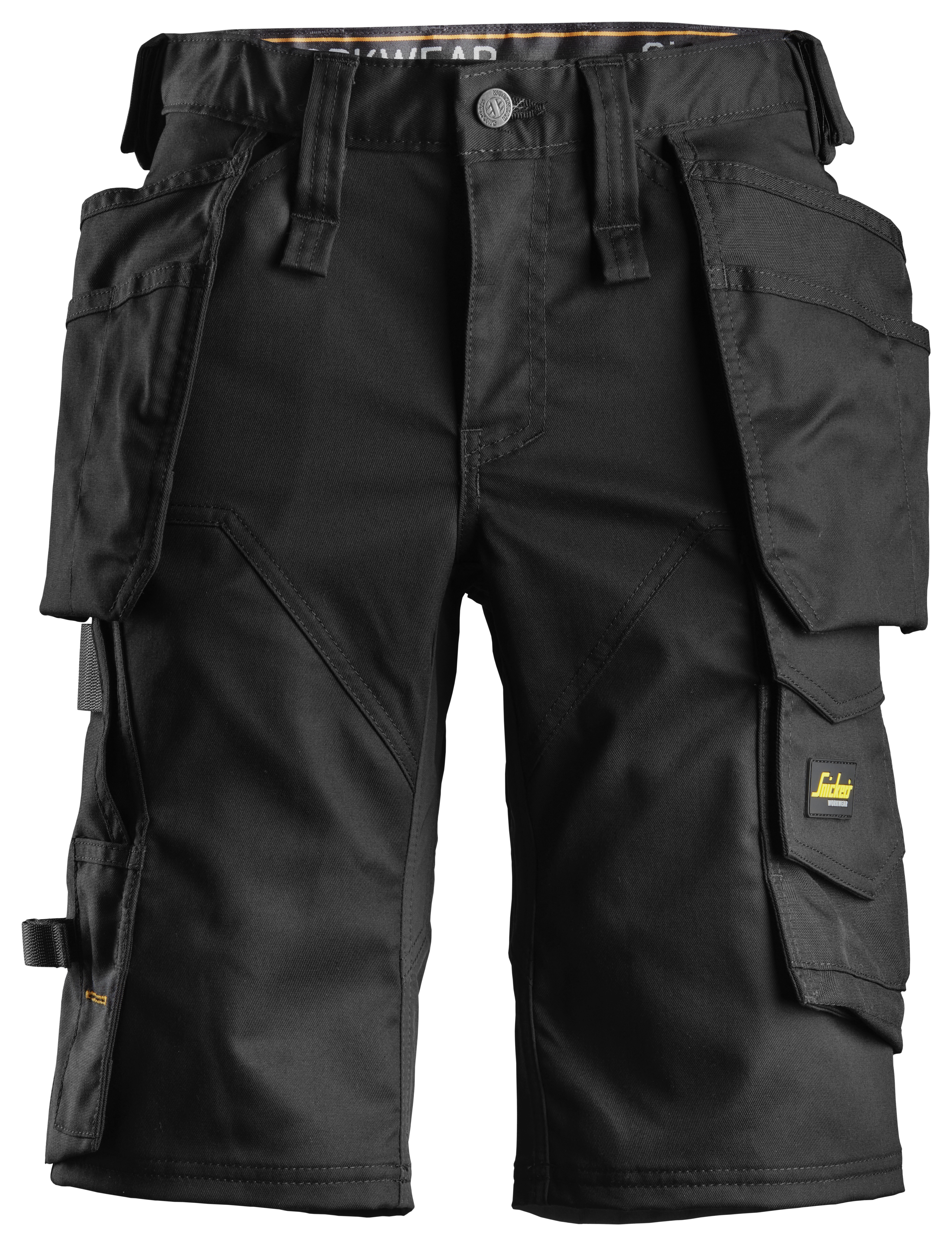 Snickers AllroundWork, Damen-Stretchshorts mit Holstertaschen 38 weiß-schwarz