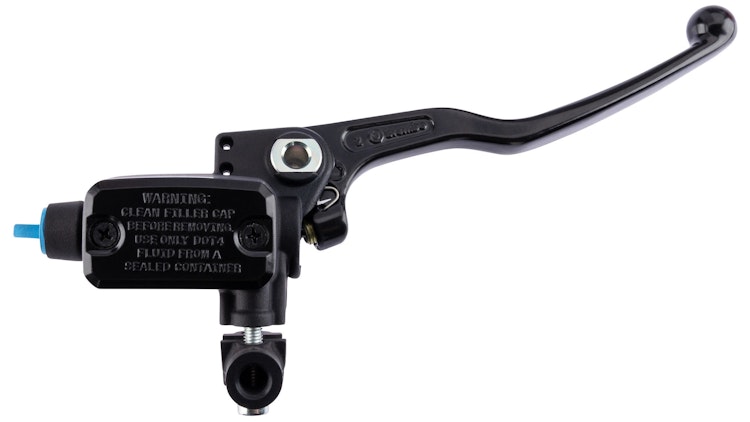 Brembo Hauptbremszylinder PS13 schwarz, Hebel schwarz, mit Spiegelaufnahme