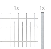 Alberts® Zaun Anbauset Madrid zum EinbetonierenZubehörbild