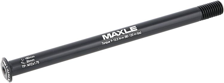 RockShox Hinterradsteckachse Rear Maxle Stealth 12 x 148 mm schwarz 180 lang, 1,75 Gewindesteigung, Boost