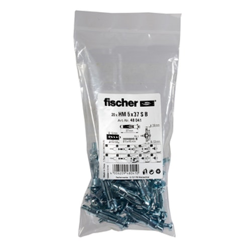 FISCHER Hohlraum-Metalldübel HM 5x37 S B (20 St.)