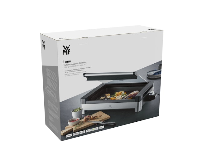 WMF Lono Tischgrill gerippt mit Glasdeckel