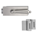 Vorschaubild Griffwerk Glastürbeschlag PURISTO S mit Griff CAROLA unverschließbar Flüster 3-tlg. Bänder CAROLA Samtgrau