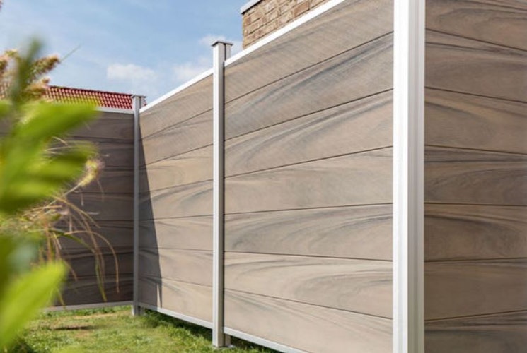 OSMO Sichtblende Multi-Fence Co-Extrusion Grundelement Aluminium 180x178 cm