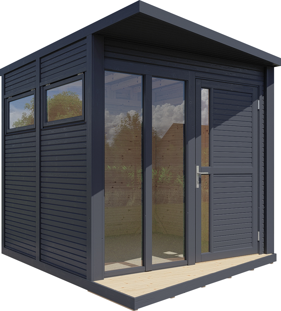 Bertilo Gartenhaus Concept Office - 18 mm anthrazit