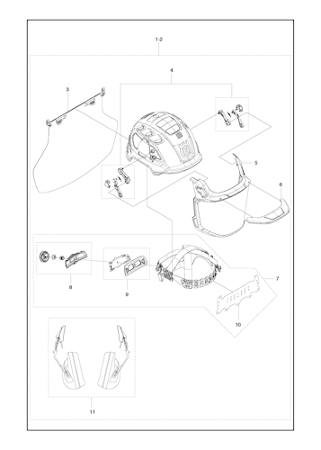 Husqvarna Zubehör und Werkzeuge 585058401 Forsthelm Technical
