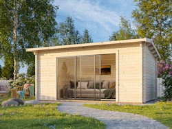 Palmako Gartenhaus Ines 13,7 m² mit Schiebetür - 44 mm