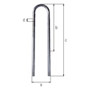 Vorschaubild Alberts® Schutzbügel Universal fvz.,z.Einb.,BxH 360x1000 mm,Bügelh.1500 mm,Rahmen⌀60 mm 772376