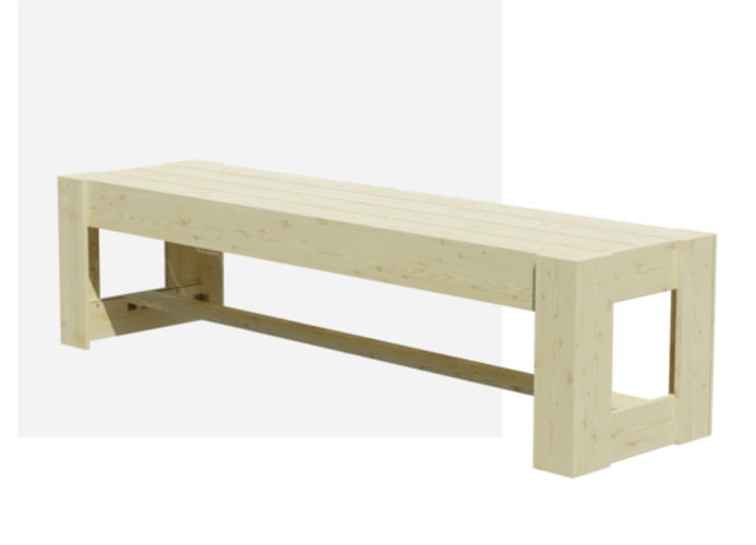  Ante Gartenmöbel-Set 2 inkl. 1 Tisch, 2 Hocker und 1 Bank