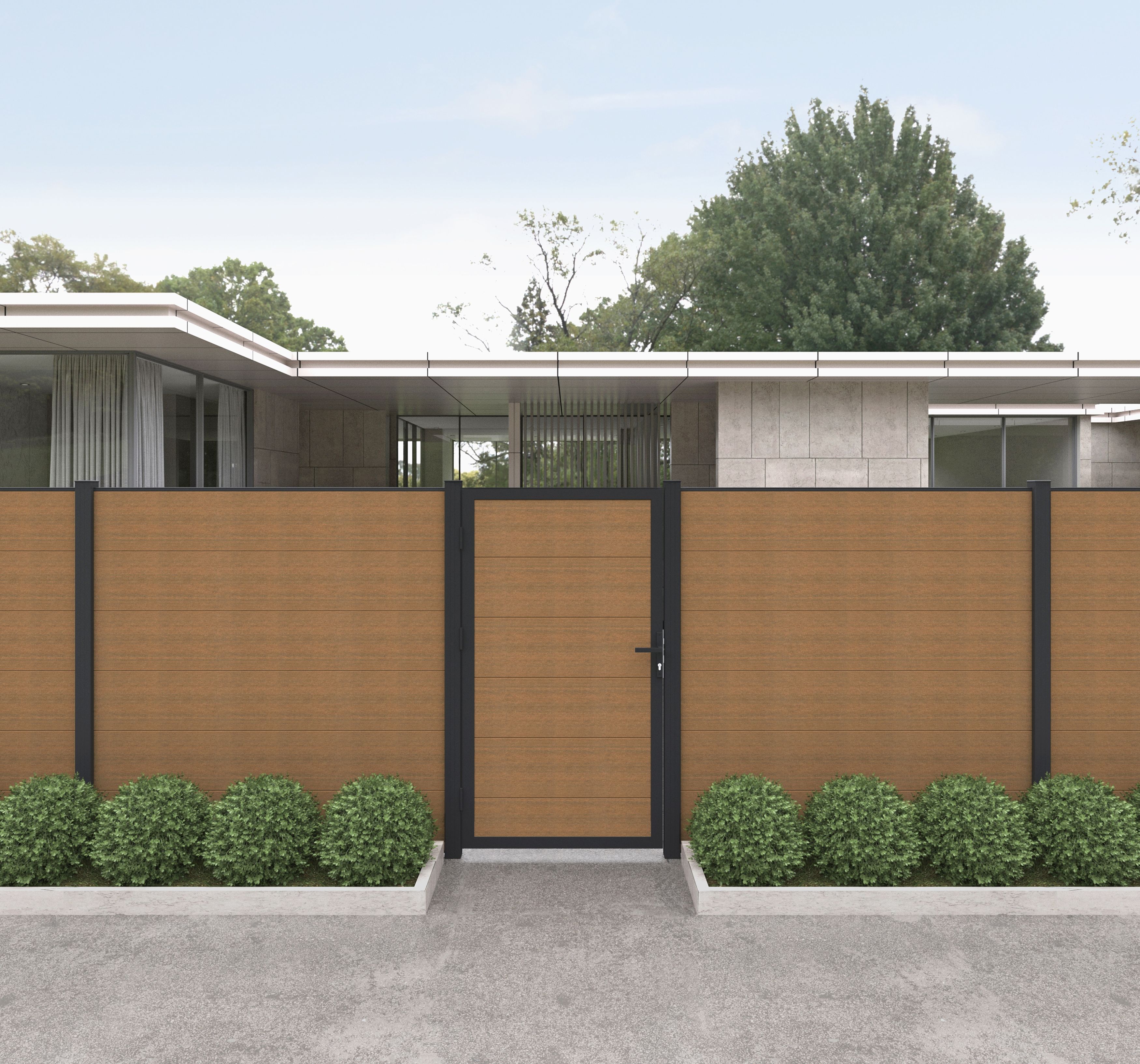 NewTechWood Castello WPC Einzeltor 1000 x 1800 mm