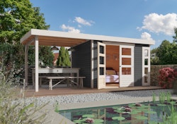 Karibu Woodfeeling Gartenhaus Kerko 3/4/5/6 mit 280 cm Schleppdach - 19 mm