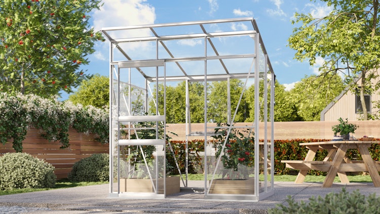 Vitavia Gewächshaus Fokus 3250 inkl. Stahlfundamentrahmen - 2,5 m²