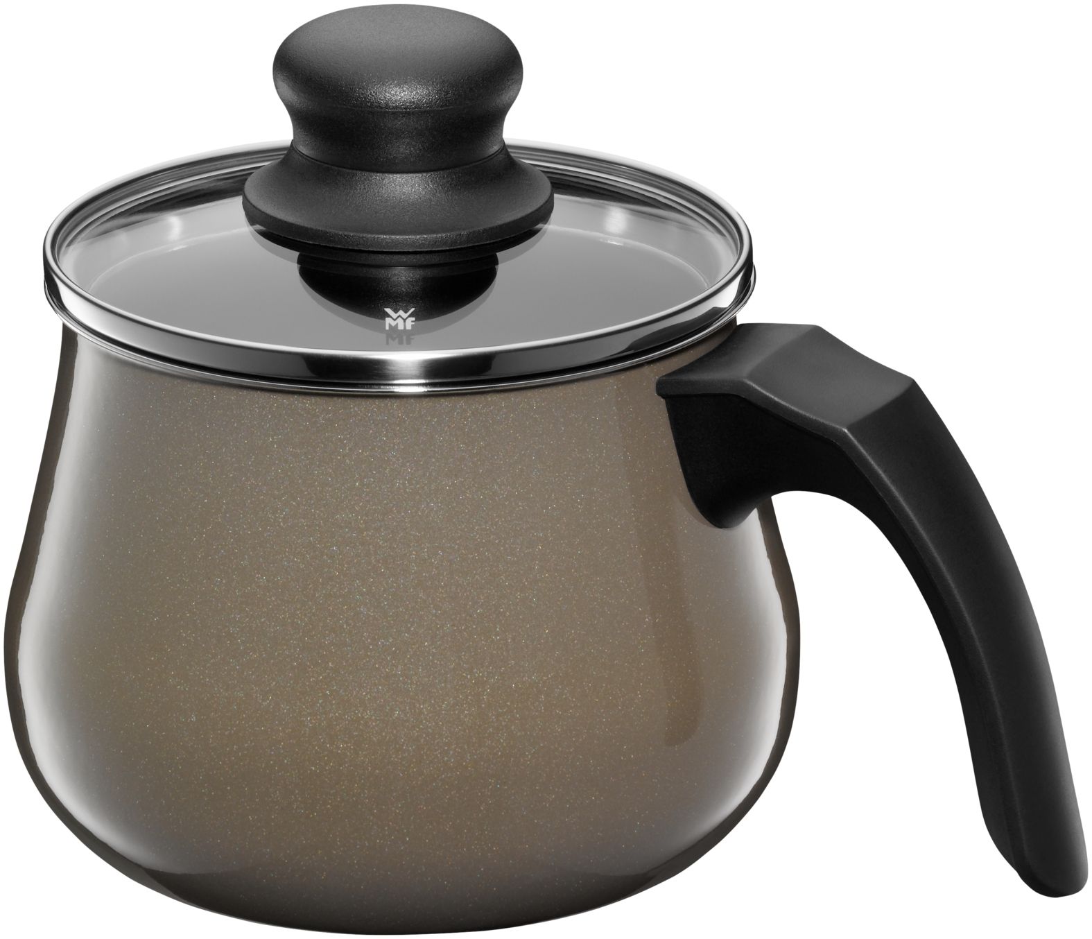 WMF Fusiontec Mineral Mini-Topf mit Glasdeckel, 12 cm, Dark Brass 4000530730268
