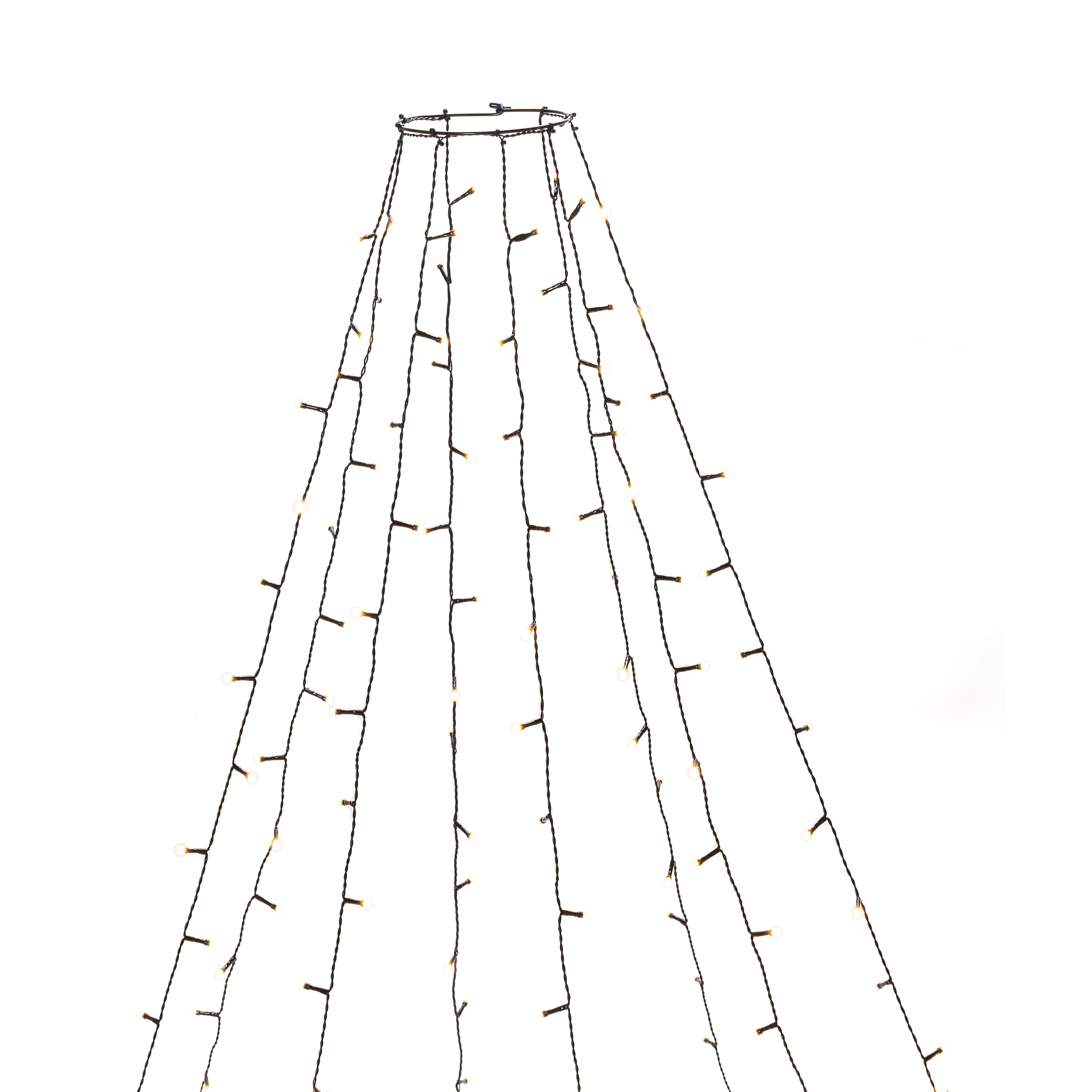 Konstsmide Weihnachtsbeleuchtung  LED Baummantel bernstein H400cm mit Ring Ø15cm