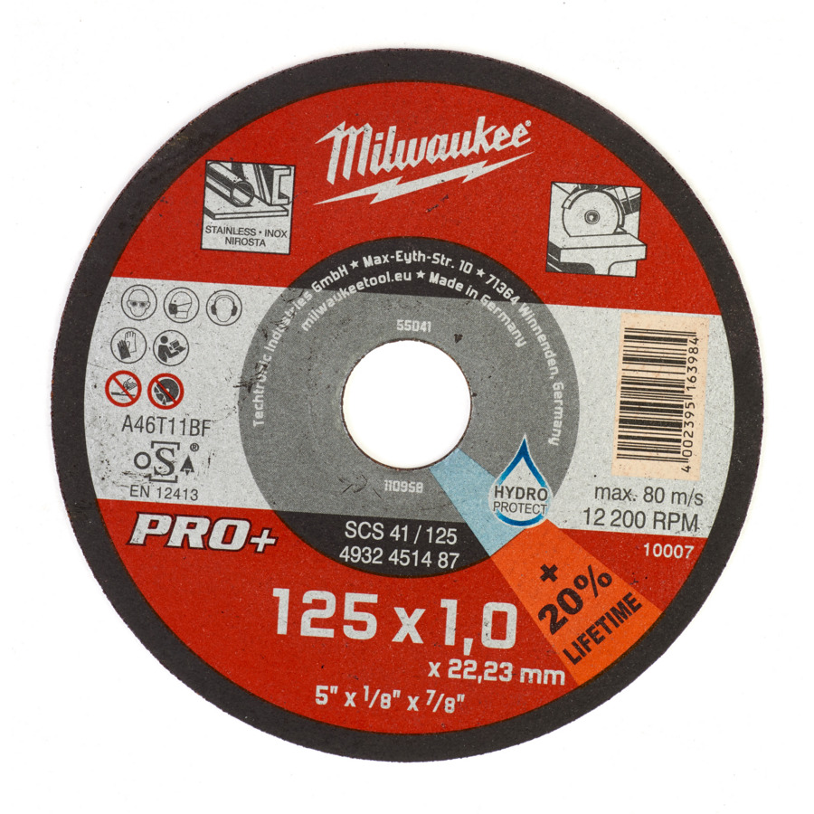 Milwaukee DisplayMetalltrenn. 125x1 mm PRO+ 200St. 4932451488