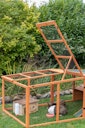 Vorschaubild Freilaufgehege XL m. Abdeckung, Holz, 233 × 79 × 116 cm, braun