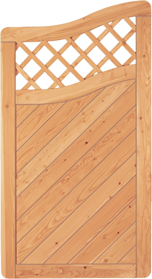 T&J SKAGEN RANK KRONE Sichtschutzzaun Lärche 900 x 1650/1500 mm