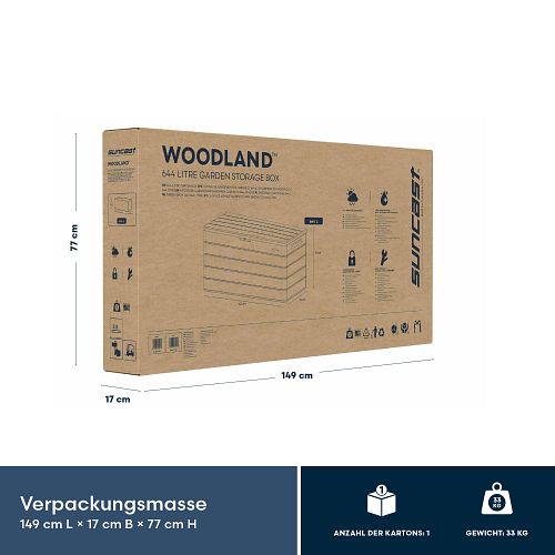 Suncast Kunststoff-Gartenbox 644 L