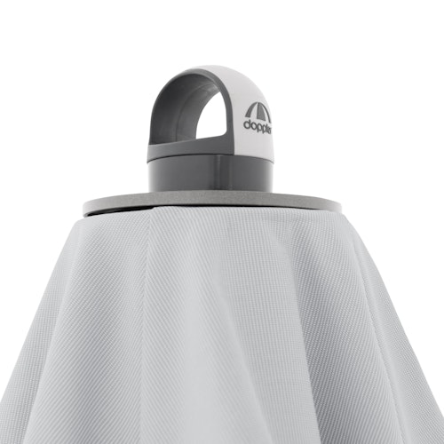 doppler Pendelschirm EXPERT 300 x 300 cm, Aluminium Silber / 100 % Polypropylen 220 g/m²