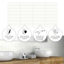 Vorschaubild Revét Vinyl Wandfliese Butcherblock Weiß Hochglanz 120 x 60 cm