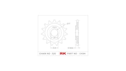 RK 4394 Antriebsritzel (13 Zähne, selbstreinigend) für Honda CR, CRE, CRF und Honda TRX