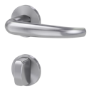 Vorschaubild Griffwerk VAYA 194 ALDA fast2fix Fast2Fix GK3 Rosetten rund WC rot/weiß Edelstahl matt