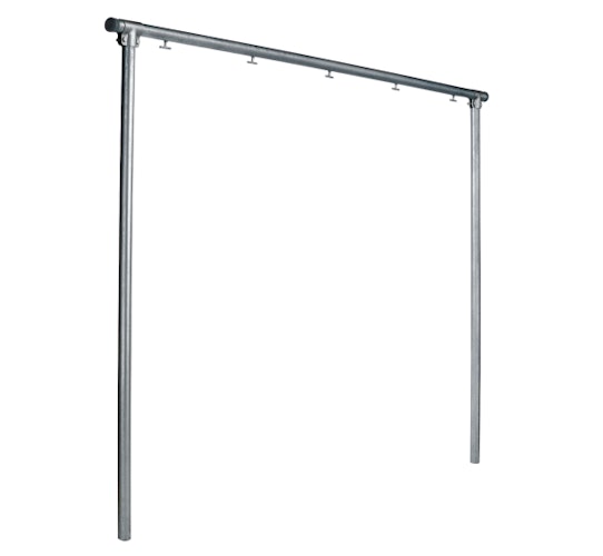 Alberts® Wäschetrockengerüst, verzinkt, zum Einbet., Breite 3000 mm, Gesamthöhe 2548 mm 609405