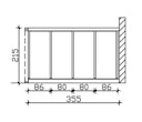 Skan Holz Seitenwände aus Polycarbonat für Terrassendach (Wandanbau)