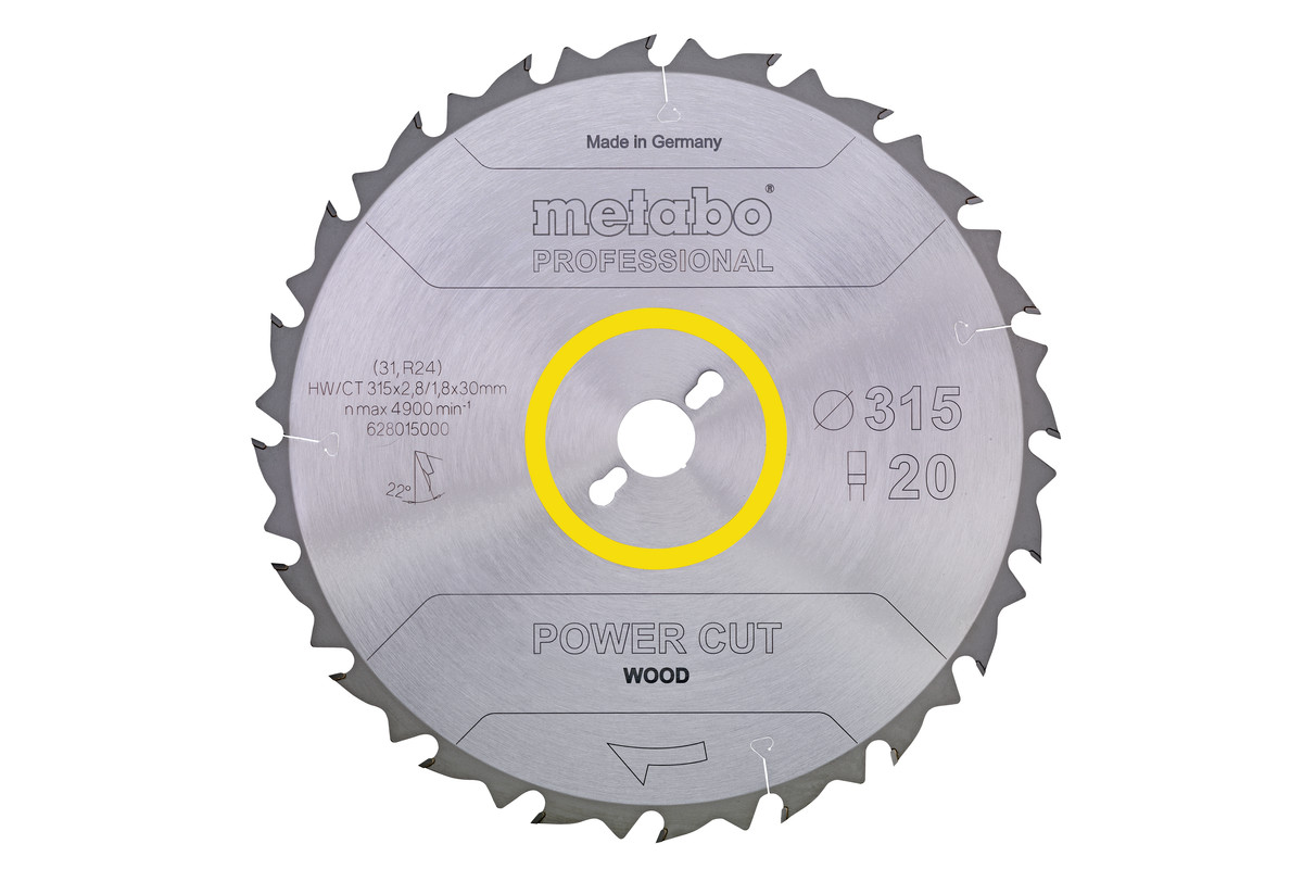 Metabo Sägeblatt "power cut wood - professional"250x2,8/2,0x30Z24 WZ 25°