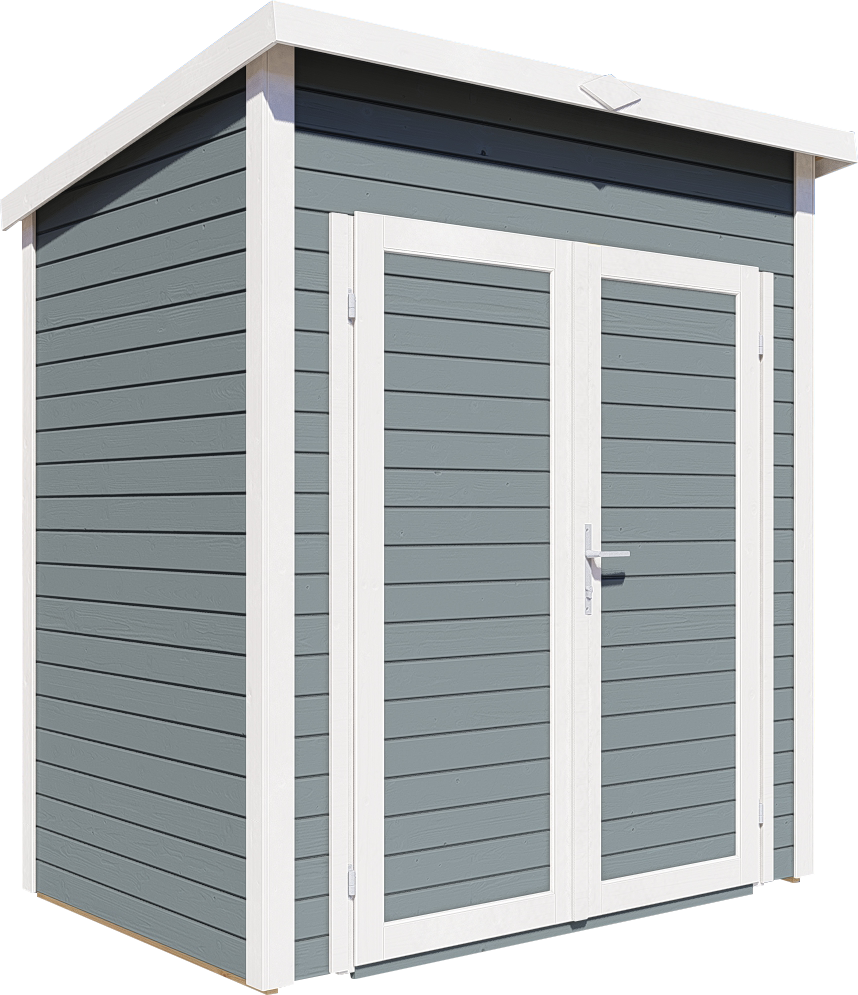 Bertilo Gerätehaus Timmo 1 - 19 mm grau Timmo 1: 181x122 cm