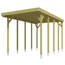 Skan Holz Caravan-Carport Friesland 397x708 cm mit erhöhter Einfahrt