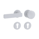 Vorschaubild Griffwerk Wechselgarnitur VAYA 265 MINIMAL MODERN fast2fix Fast2Fix Rosetten rund Knopf R2 Seidenweiß L 