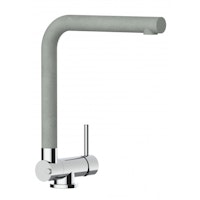 Wasserhahn Vorfenster Küchenarmatur, Umklappbar 4,5 CM, mit 360° schwenkbarem L-Auslauf, Verchromt / Zement Granit