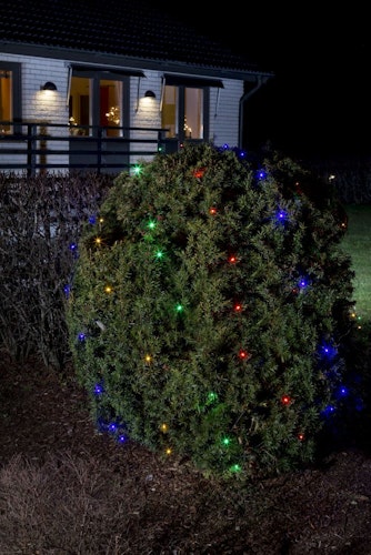 Konstsmide Weihnachtsbeleuchtung  LED Lichternetz 64 bunte Dioden