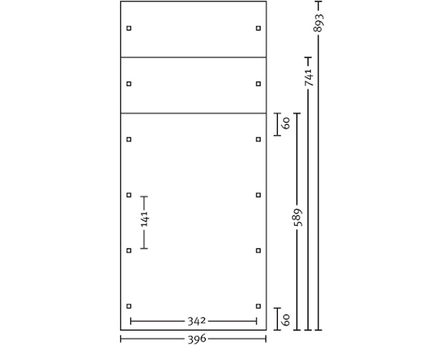 Skan Holz Spreewald - Walmdach Carport Breite 396 cm