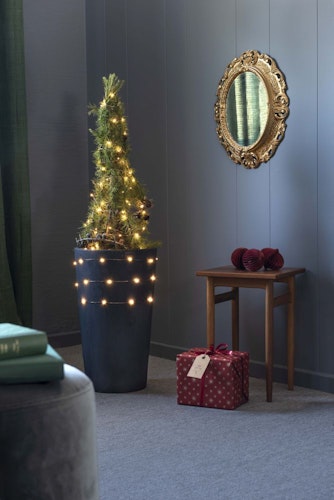 Konstsmide Weihnachtsbeleuchtung  LED Tropfenlichterkette 200er kupferfarben Draht