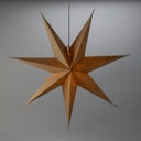 Vorschaubild Konstsmide Weihnachtsbeleuchtung Weihnachtsstern Leinenoptik in hanffarben 78 cm