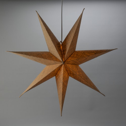 Konstsmide Weihnachtsbeleuchtung Weihnachtsstern Leinenoptik in hanffarben 78 cm