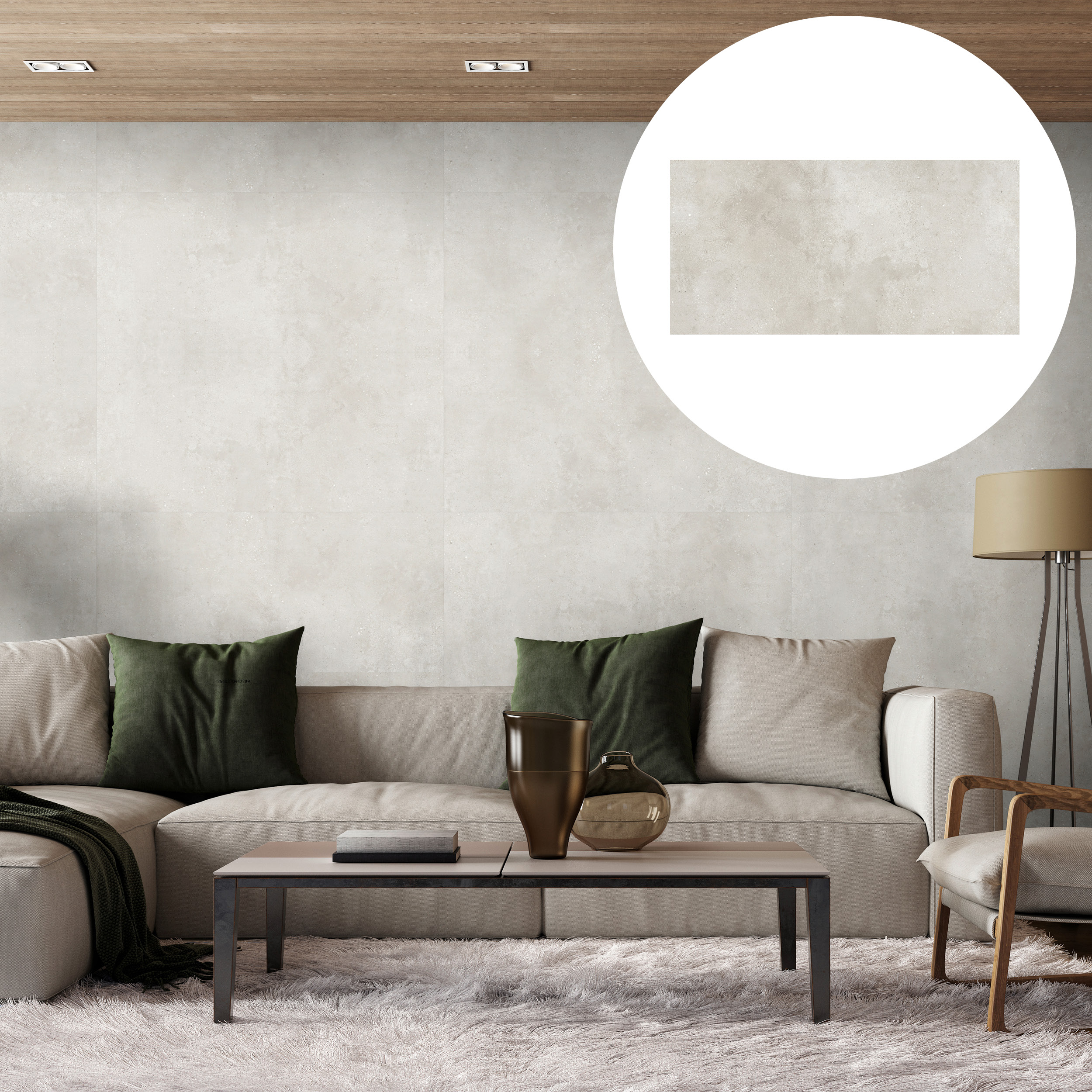 Revét Vinyl Wandfliese Beige Matt 120 x 60 cm