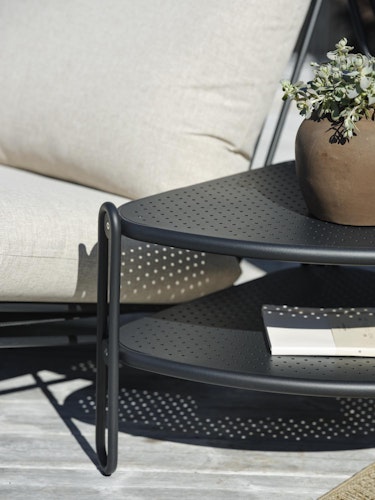 Brafab Ecktisch BLIXT 60 x 60 x 42 cm, Aluminium Weiß - Abverkauf 