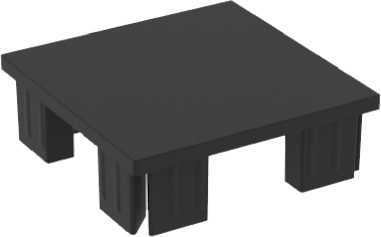 Fiberdeck BOSTON PVC Pfostenkappe 75 x 75 mm Schwarz RAL9005