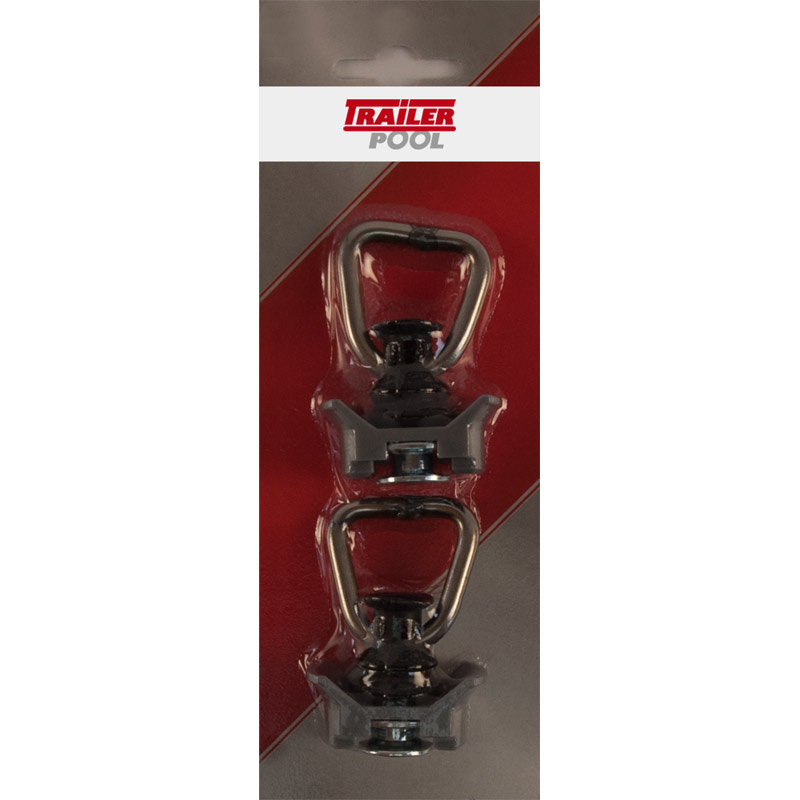 Frielitz 2 x Beschlag mit Ring, Airlineschiene, Kunststoff